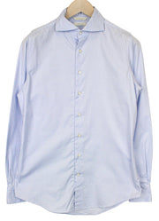 SUITSUPPLY Men's Formal Shirt 39/15 1/2 Light Blue Extra Slim Cotton Cutaway