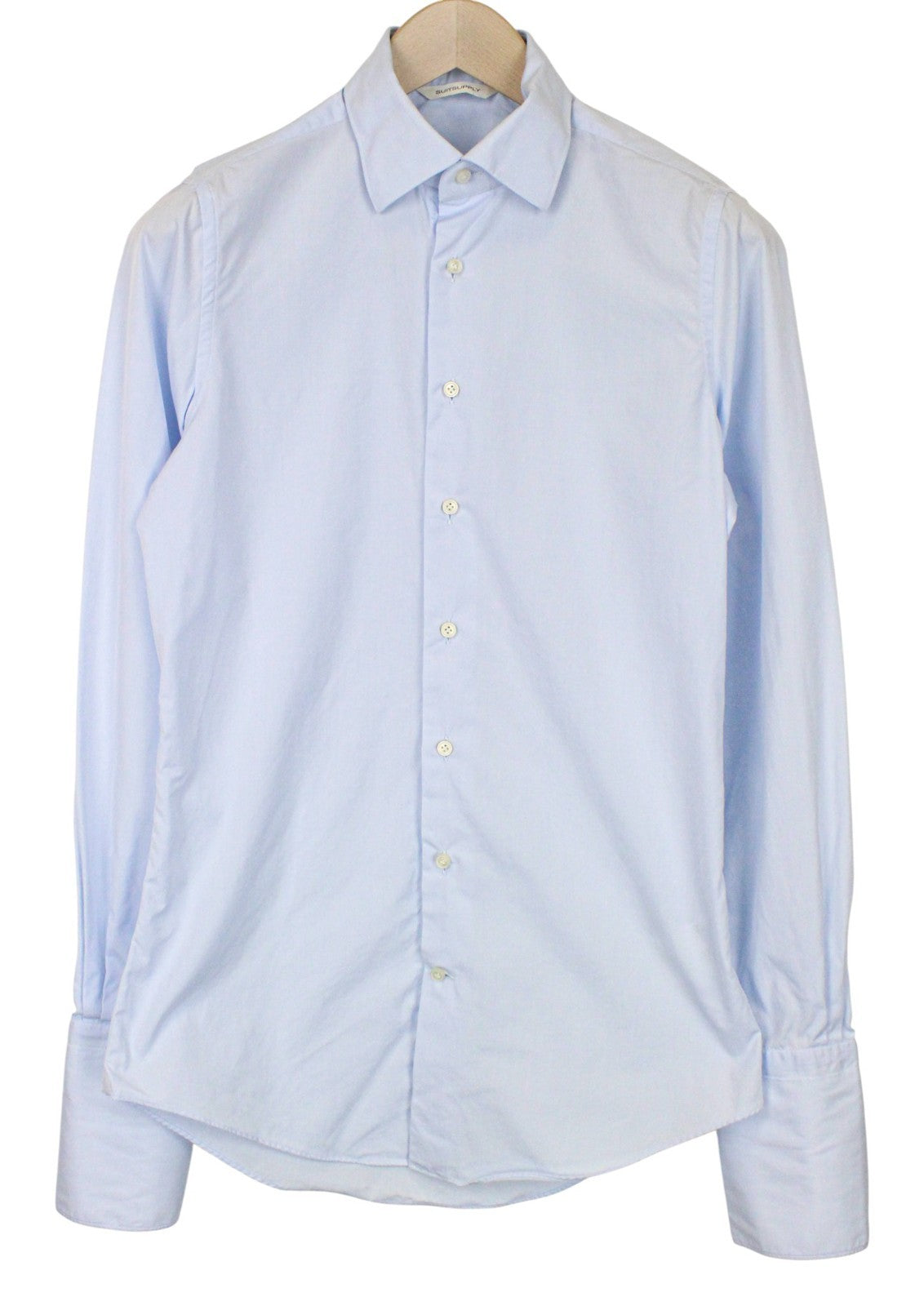 SUITSUPPLY Men's Formal Shirt ~XS Light Blue Cotton Extra Slim Classic Fit