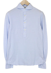 SUITSUPPLY Men's Shirt 37/14 1/2/38/15 Blue Polo Melange Extra Slim