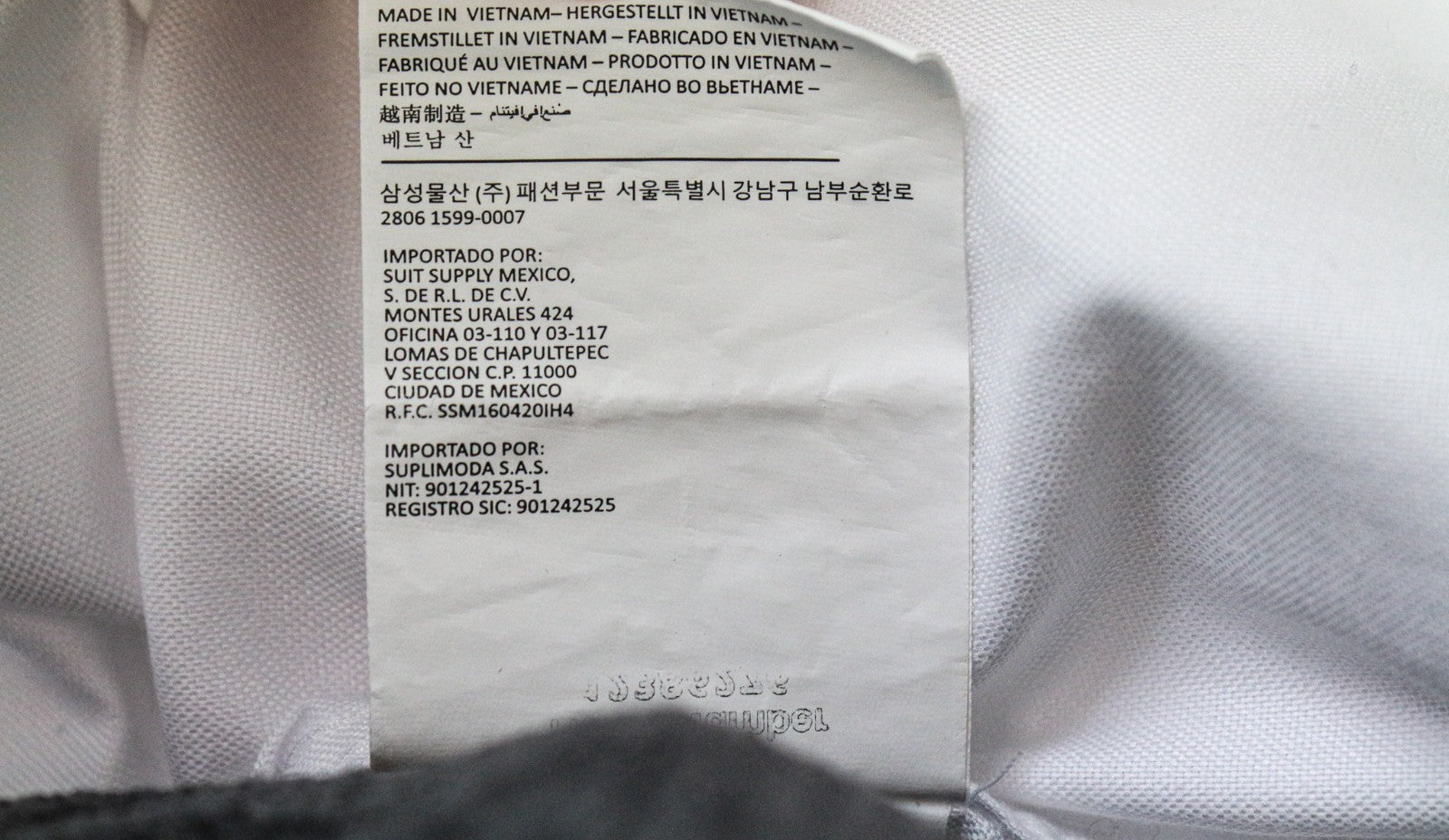 SUITSUPPLY Men's Formal Shirt 37 Traveller White Slim Pure Cotton Classic Cut