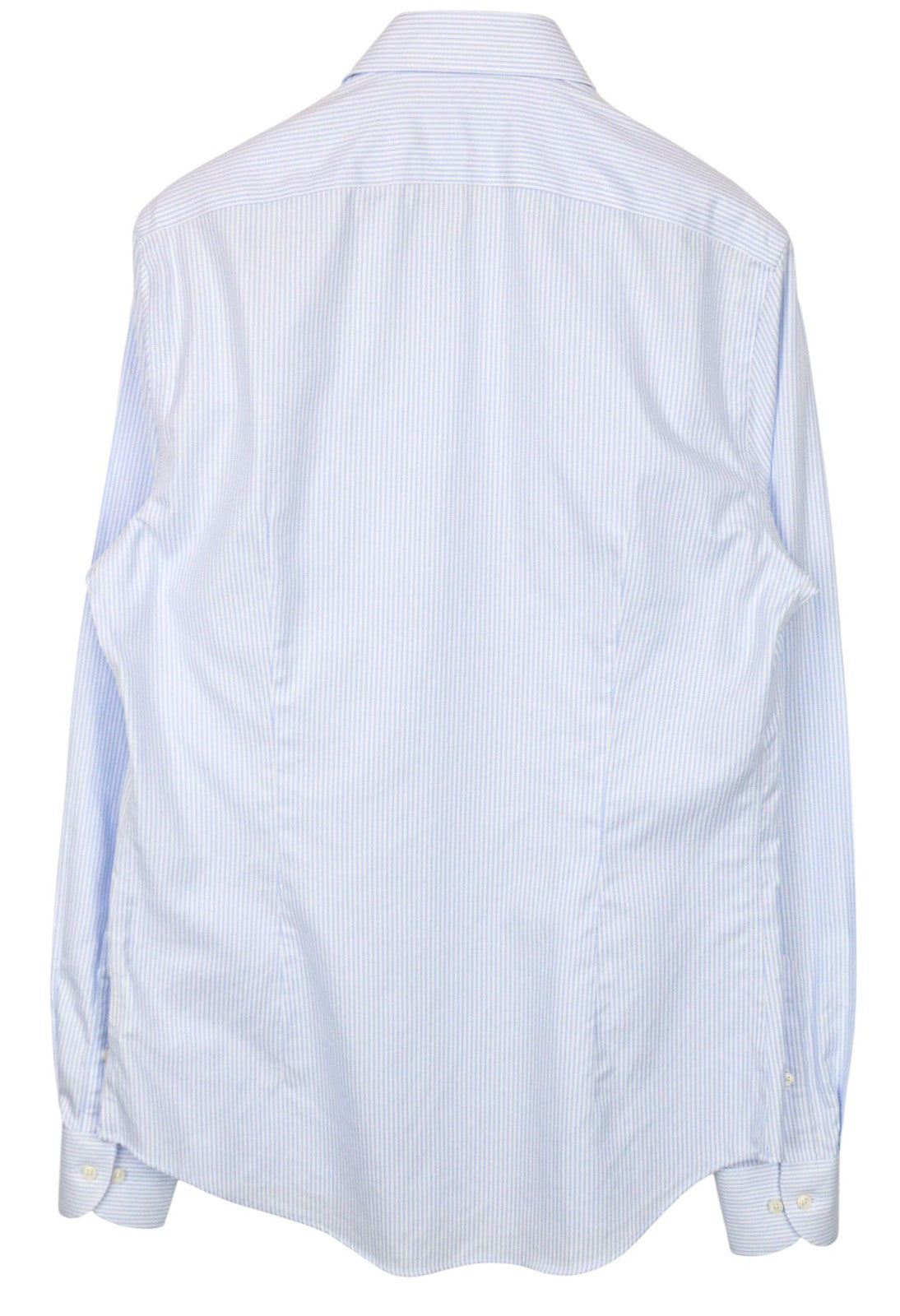 SUITSUPPLY Men's Formal Shirt 41L/16L Blue Striped Cotton Extra Slim Try On