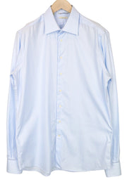 SUITSUPPLY Men's Formal Shirt 43.7/17L Light Blue Try On Cotton Slim Fit