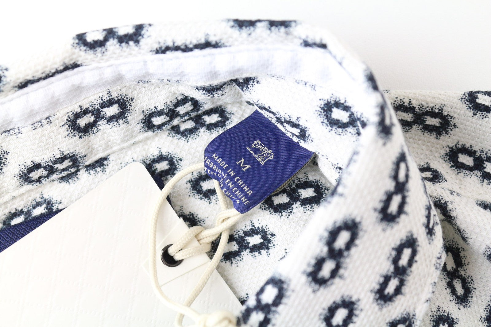 SCOTCH &amp; SODA Ams Couture vyriški marškinėliai, M, raštuoti, mėlyni, balti, laisvalaikio stiliaus, medvilniniai 