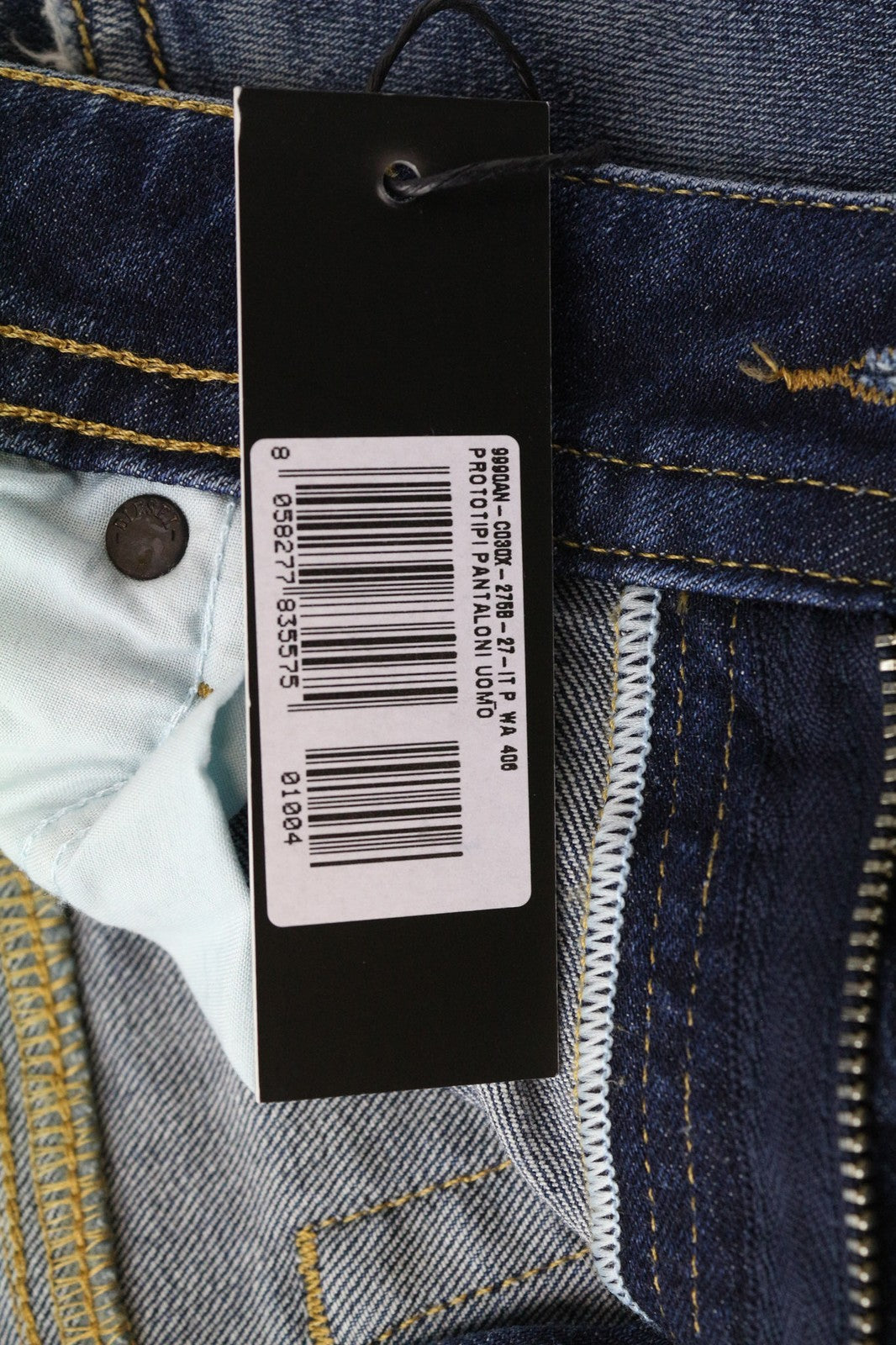 DIESEL Men's Jeans ~W35/L34 Slim Blue Washed Distressed Cotton 5-Pocket