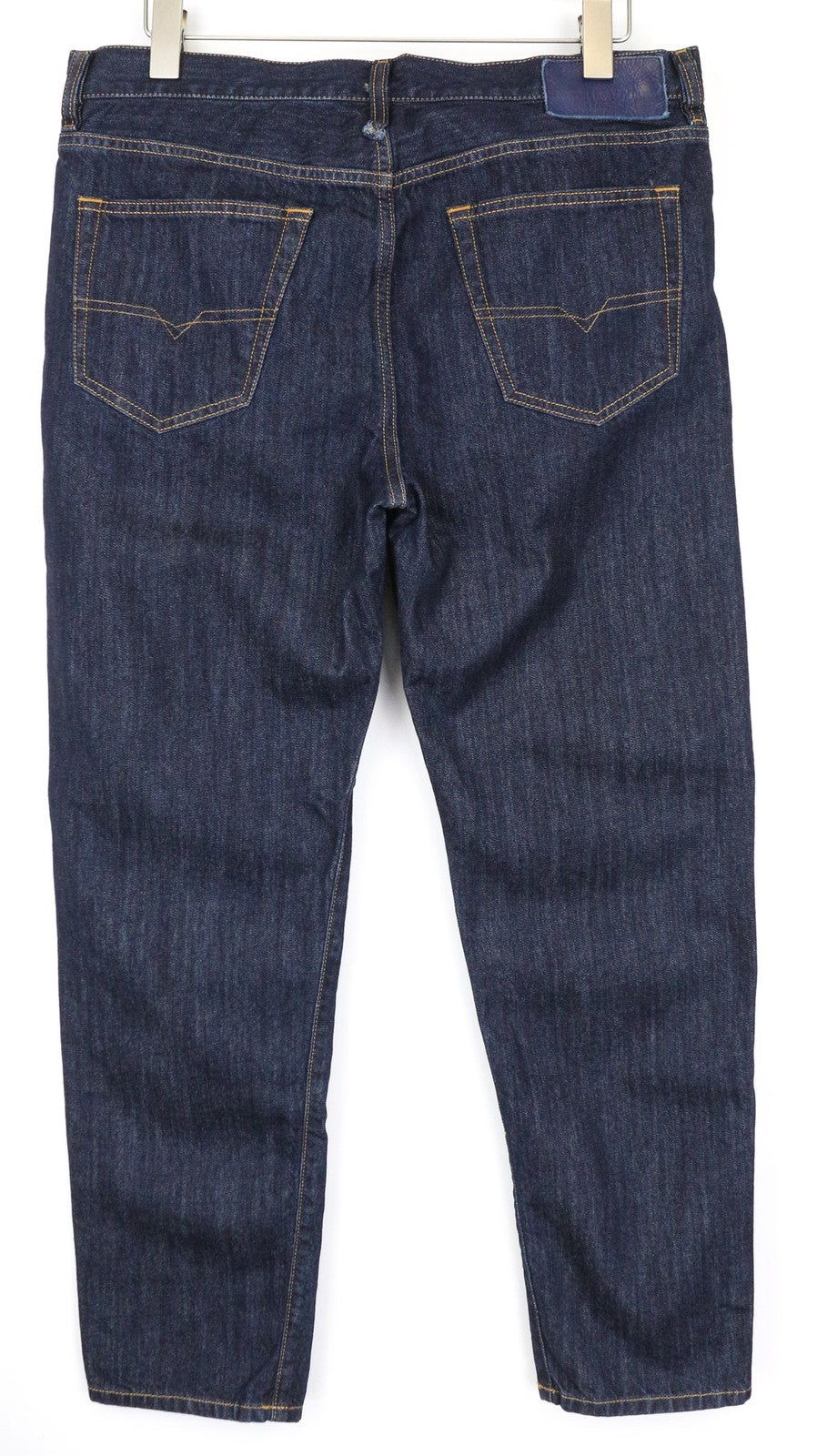 DIESEL Mharky 0091J Men's Jeans W34 Skinny Slim Fit Dark Blue Cotton Denim