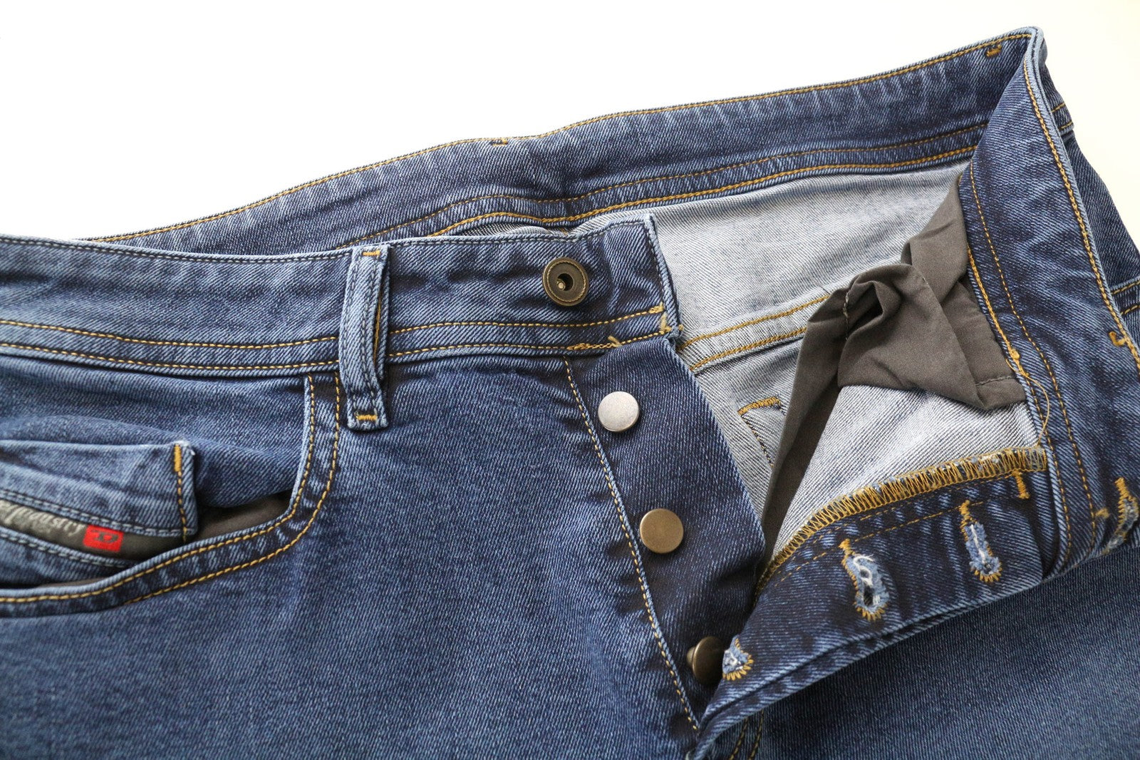 DIESEL Buster 084SJ Men's Jeans W30/L30 Slim Blue Cotton Stretch Tapered Cut