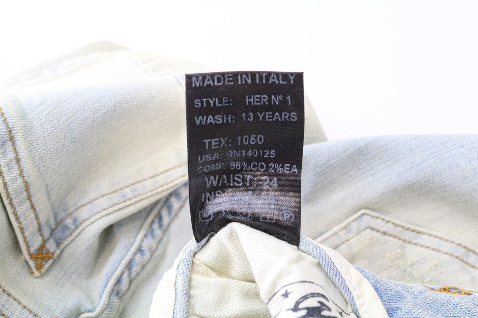 GOOD GENES moteriški džinsai W24/L33 aptempti šviesiai mėlyni skalbtos medvilnės tamprūs džinsai 