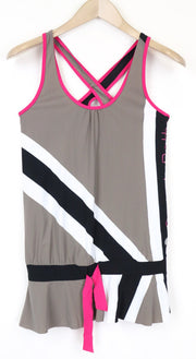 „SWEATY BETTY Race Overvest“ moteriški bėgimo marškinėliai be rankovių, XS dydžio, pilki 