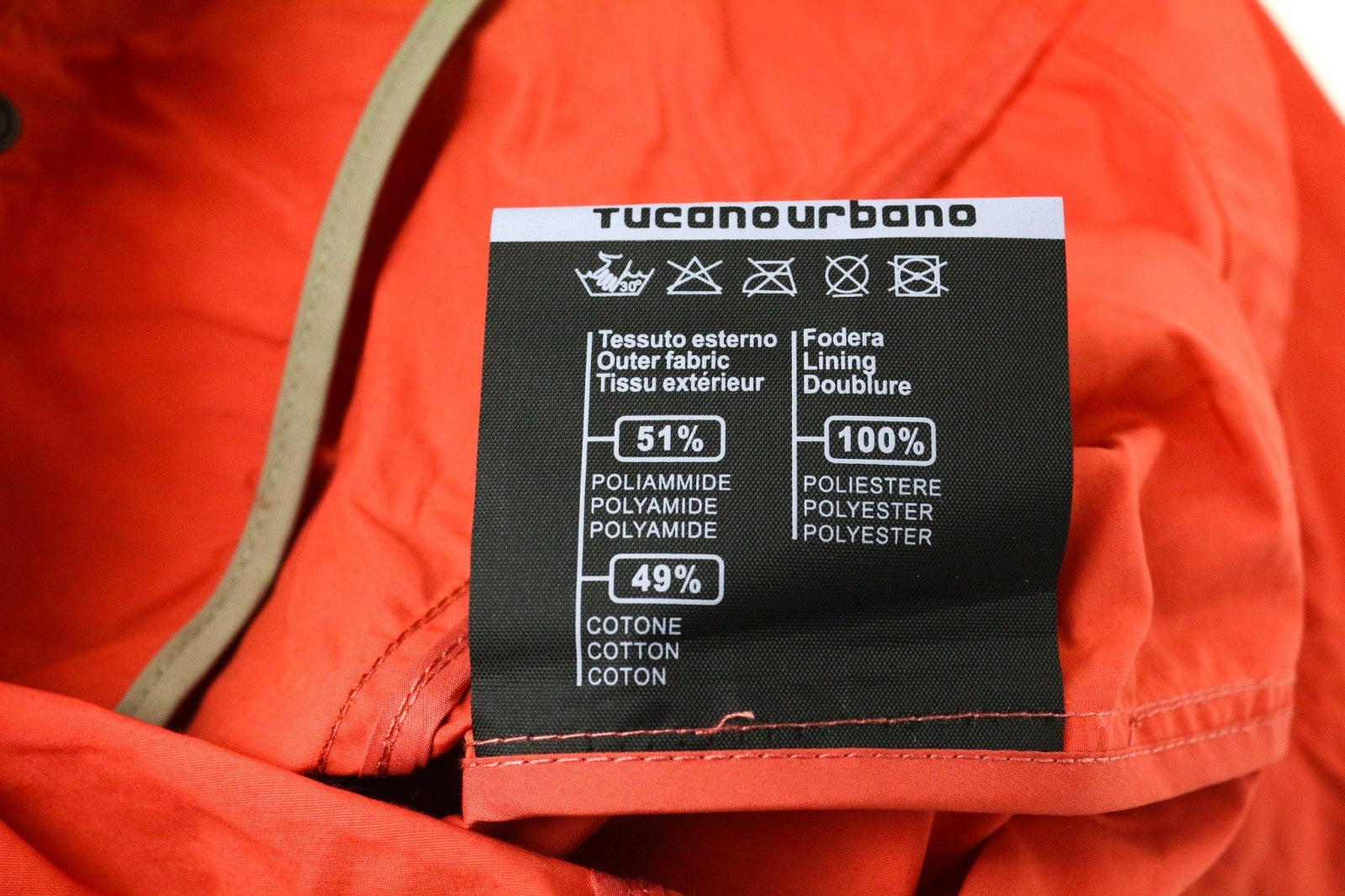 TUCANO URBANO Demetra moteriška striukė IT38 koralų spalvos medvilnės mišinio motociklininko paltas 