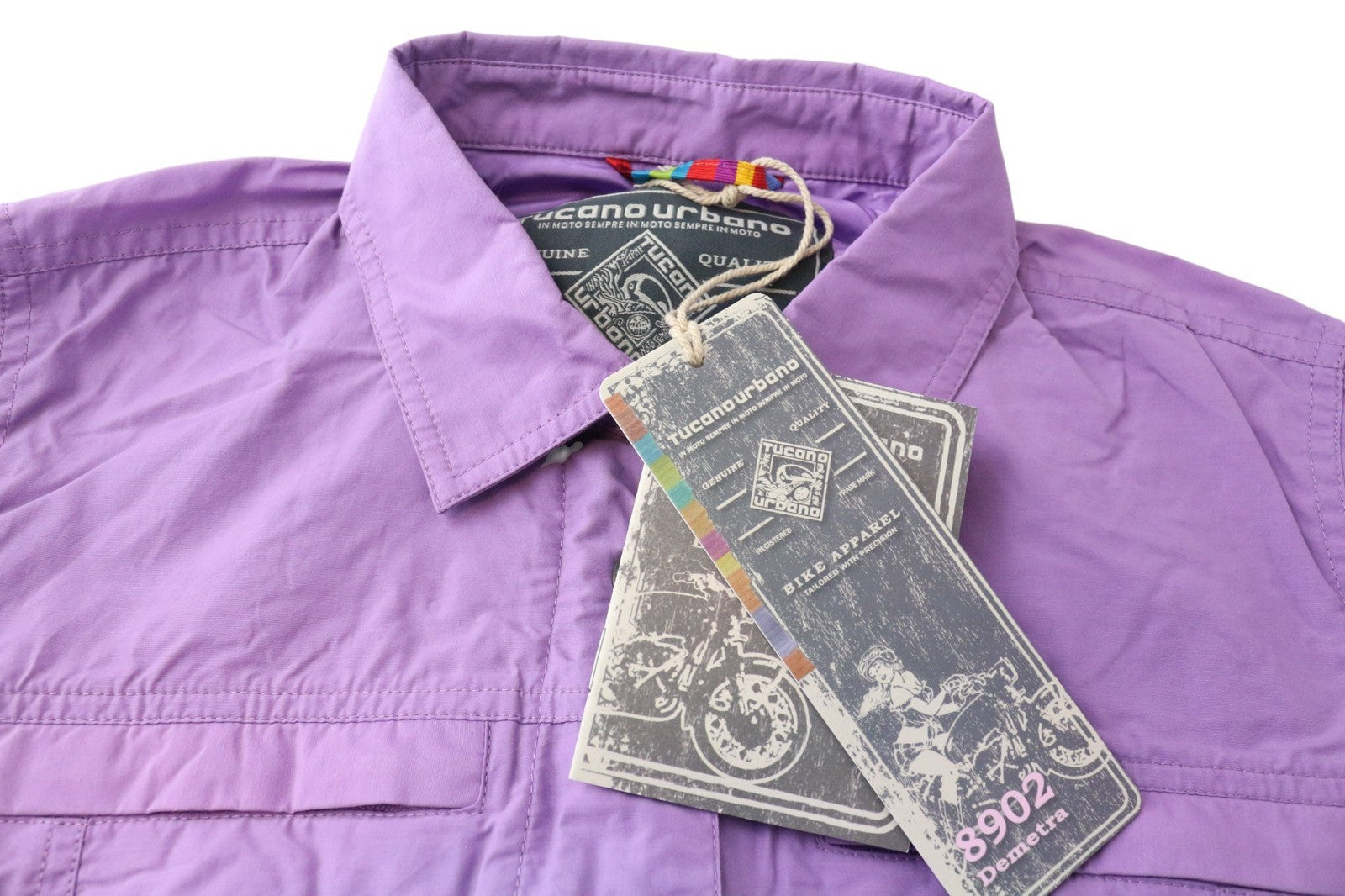 TUCANO URBANO Demetra moteriškas švarkas IT40 violetinis medvilnės mišinio paltas 