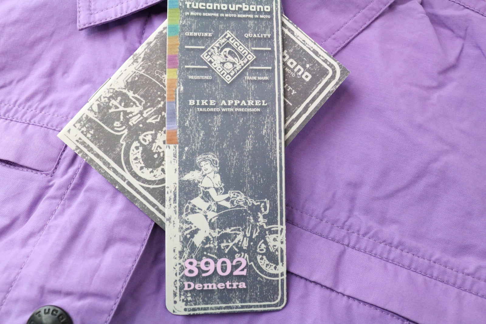 TUCANO URBANO Demetra moteriškas švarkas IT40 violetinis medvilnės mišinio paltas 