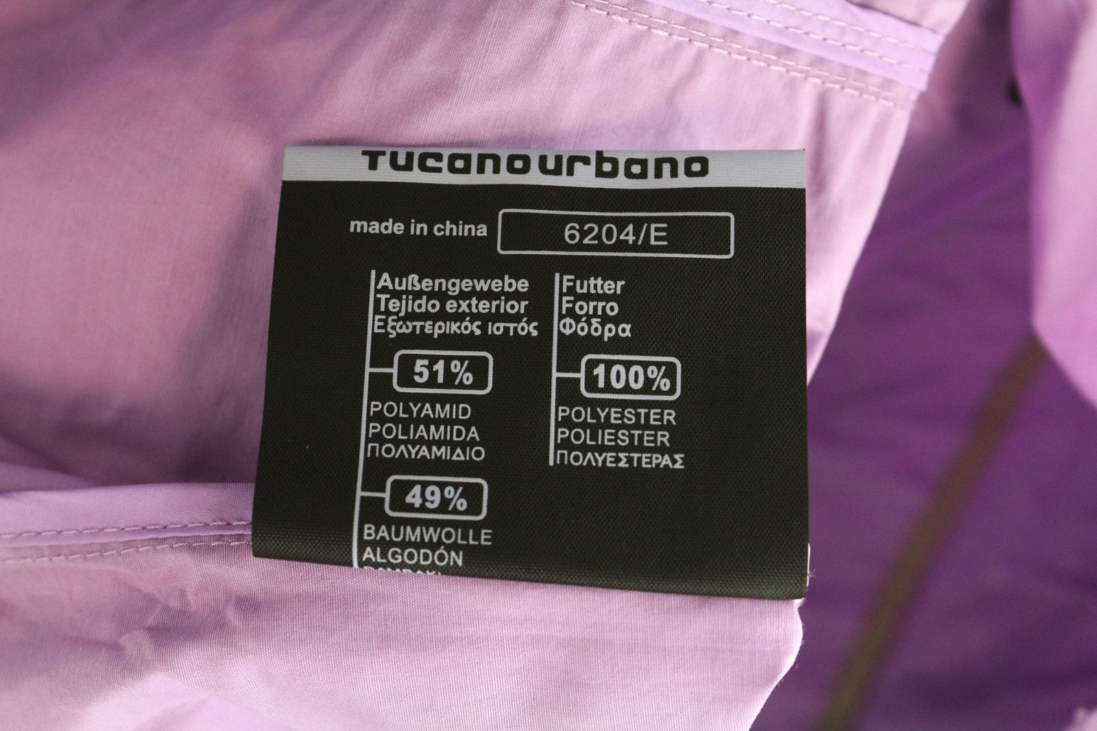 TUCANO URBANO Demetra moteriškas švarkas IT40 violetinis medvilnės mišinio paltas 