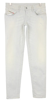 DIESEL Getlegg 0602F moteriški džinsai W27/L32 Slim Skinny mėlyni dryžuoti tamprūs džinsai 