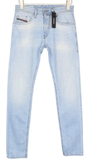 DIESEL Thommer 081AR Men's Jeans W28/L32 Slim Blue Washed Cotton Stretch Fit