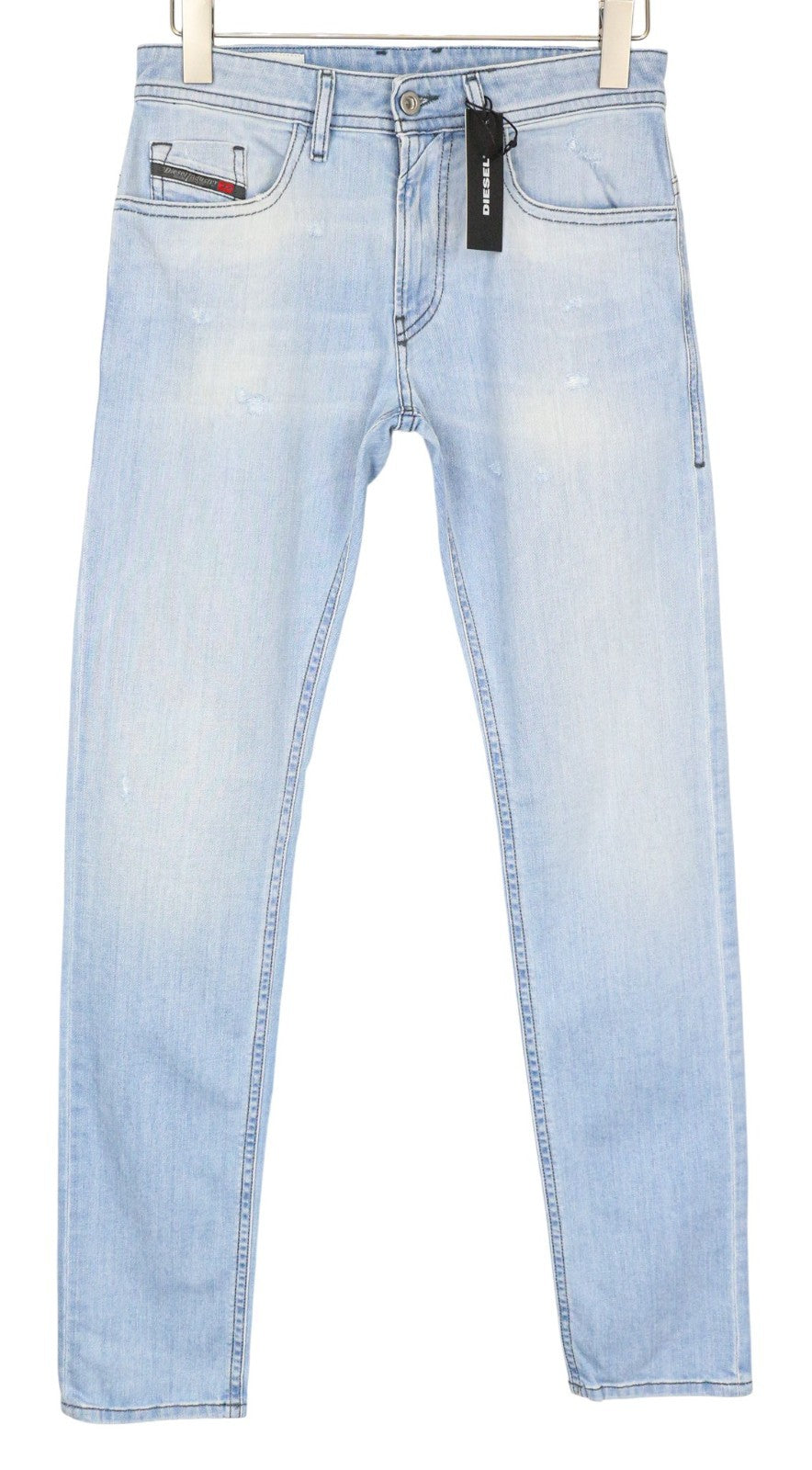 DIESEL Thommer 081AR Men's Jeans W28/L32 Slim Blue Washed Cotton Stretch Fit