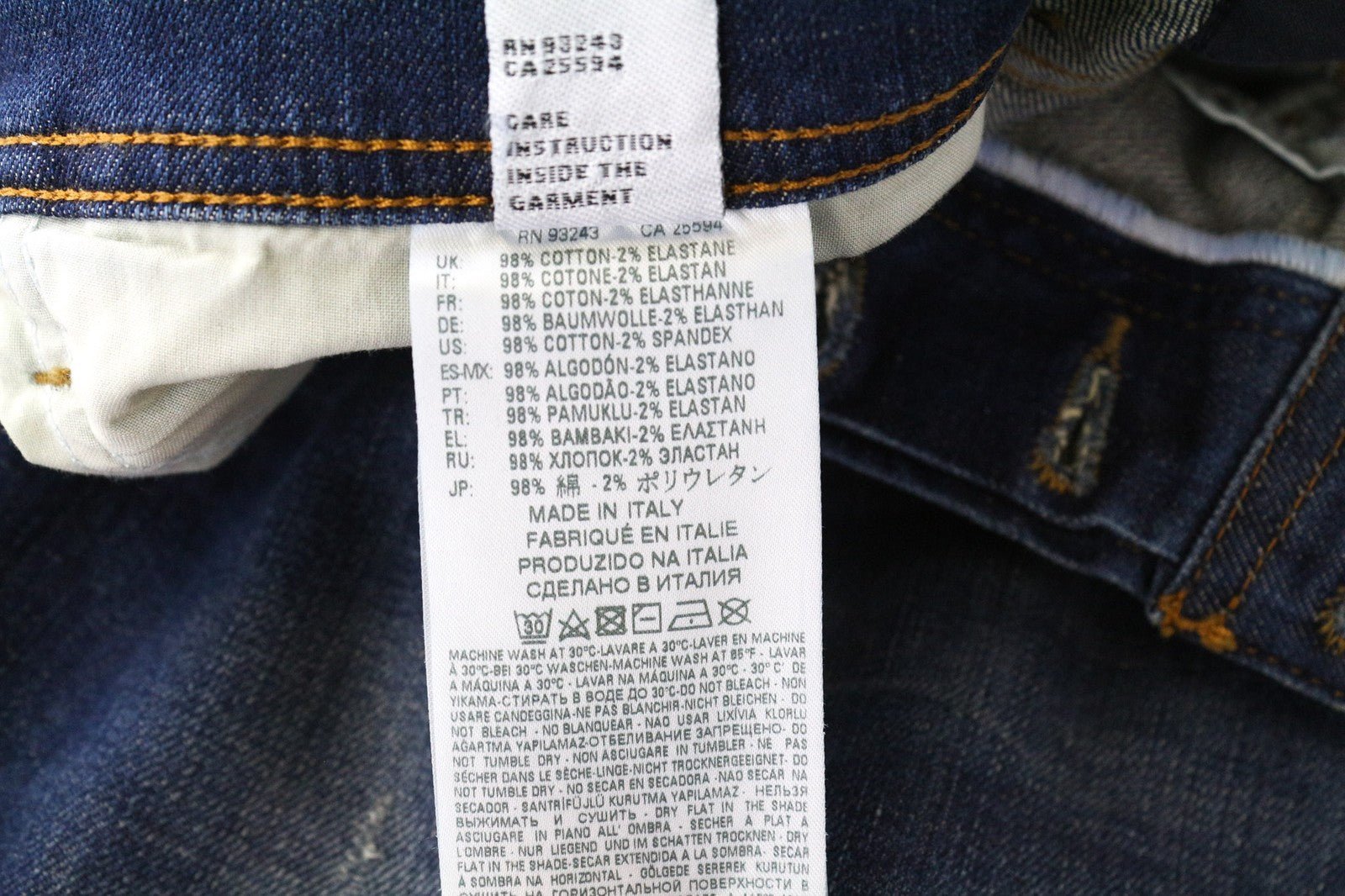 DIESEL Tepphar 084TX Men's Jeans W28/L32 Slim Carrot Blue Cotton Ripped Denim