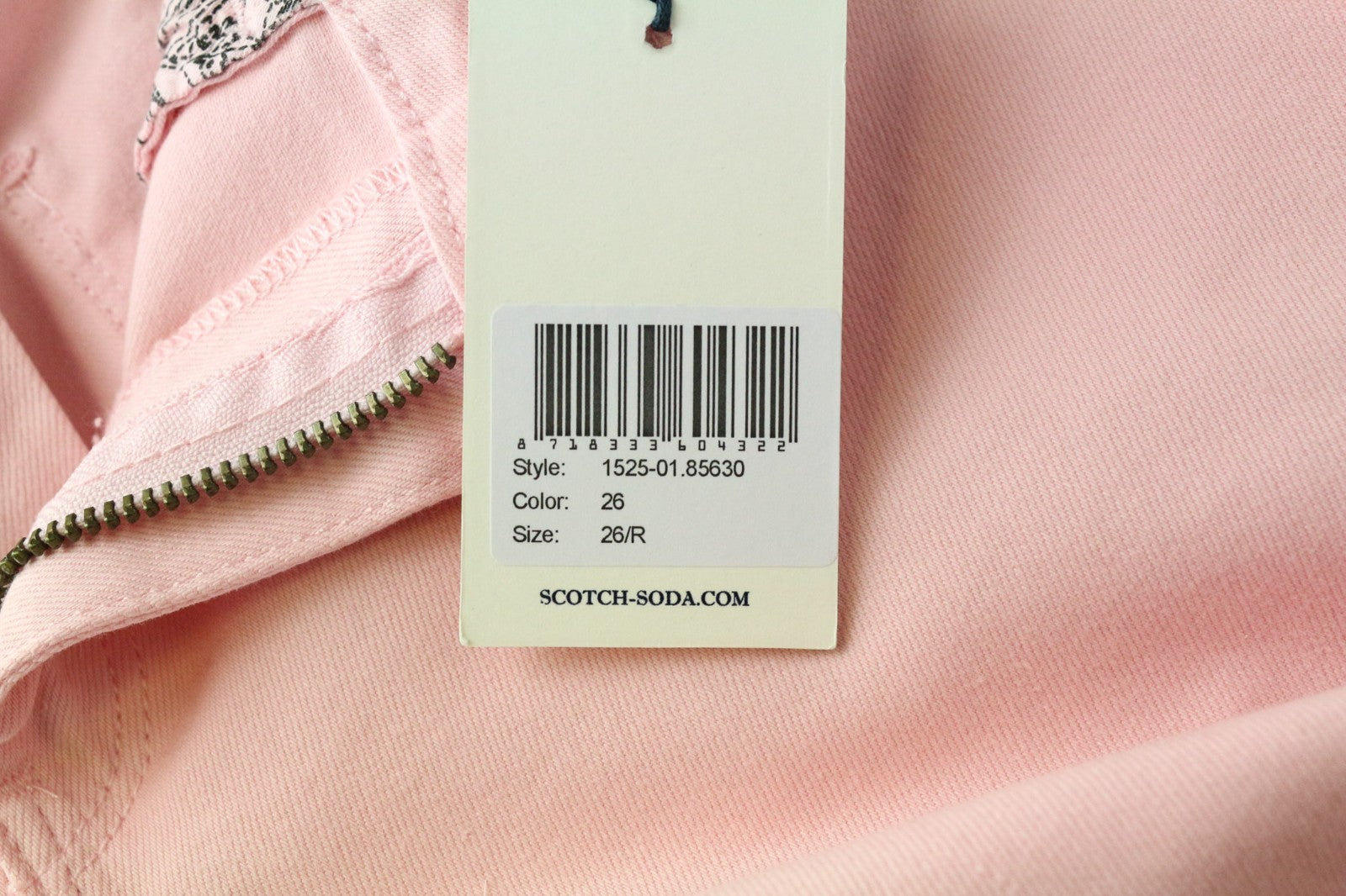 MAISON SCOTCH La Bohemienne moteriški džinsai W26 aptempti rožiniai tamprūs medvilniniai džinsai 