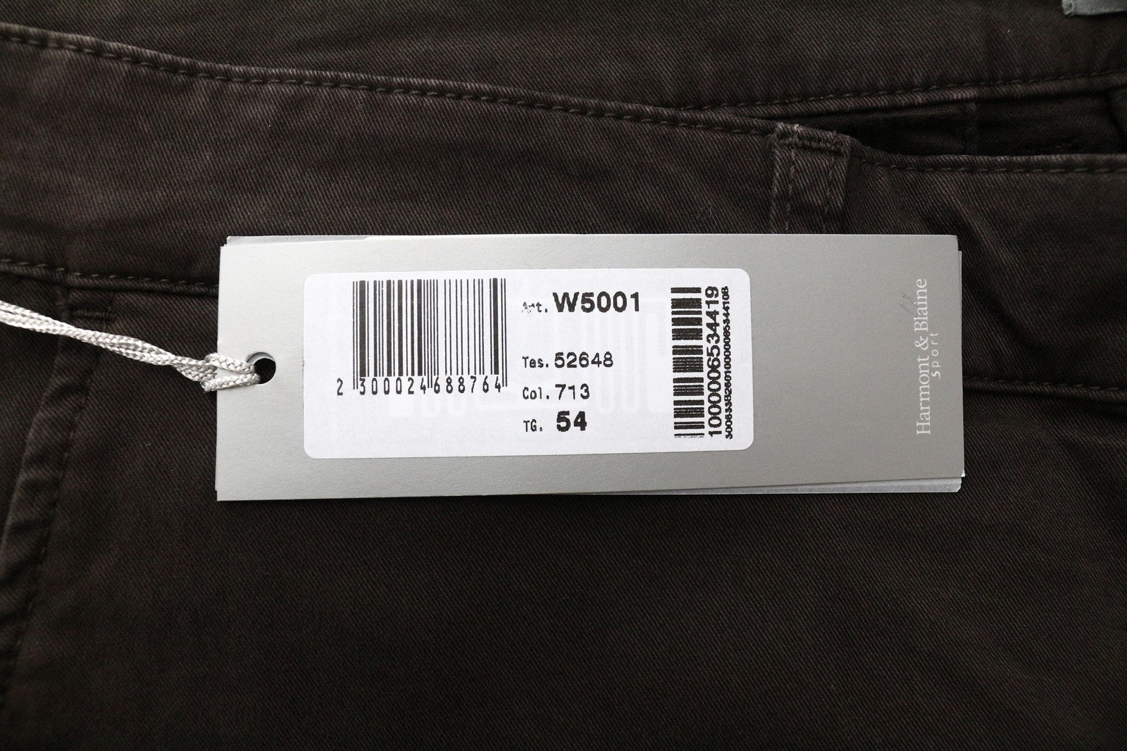 HARMONT &amp; BLAINE vyriškos kelnės 54 Tamsiai rudos medvilninės tamprios laisvalaikio kelnės 