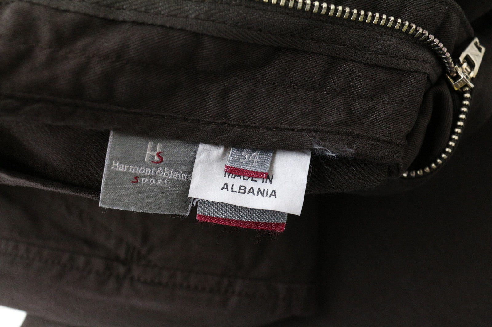 HARMONT &amp; BLAINE vyriškos kelnės 54 Tamsiai rudos medvilninės tamprios laisvalaikio kelnės 