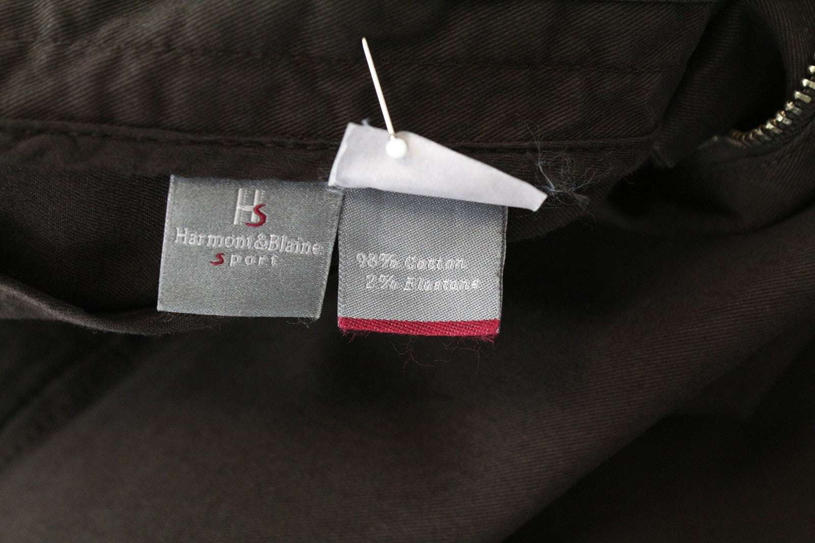 HARMONT &amp; BLAINE vyriškos kelnės 54 Tamsiai rudos medvilninės tamprios laisvalaikio kelnės 