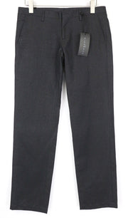 JOHN RICHMOND vyriškos kelnės, UK46, juodos, medvilnės mišinio, plokščio priekio, blizgantys siūlai 