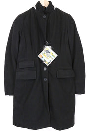 TUCANO URBANO New Carmen moteriškas paltas IT40 juodas vilnonis motociklų stiliaus vieneilis 