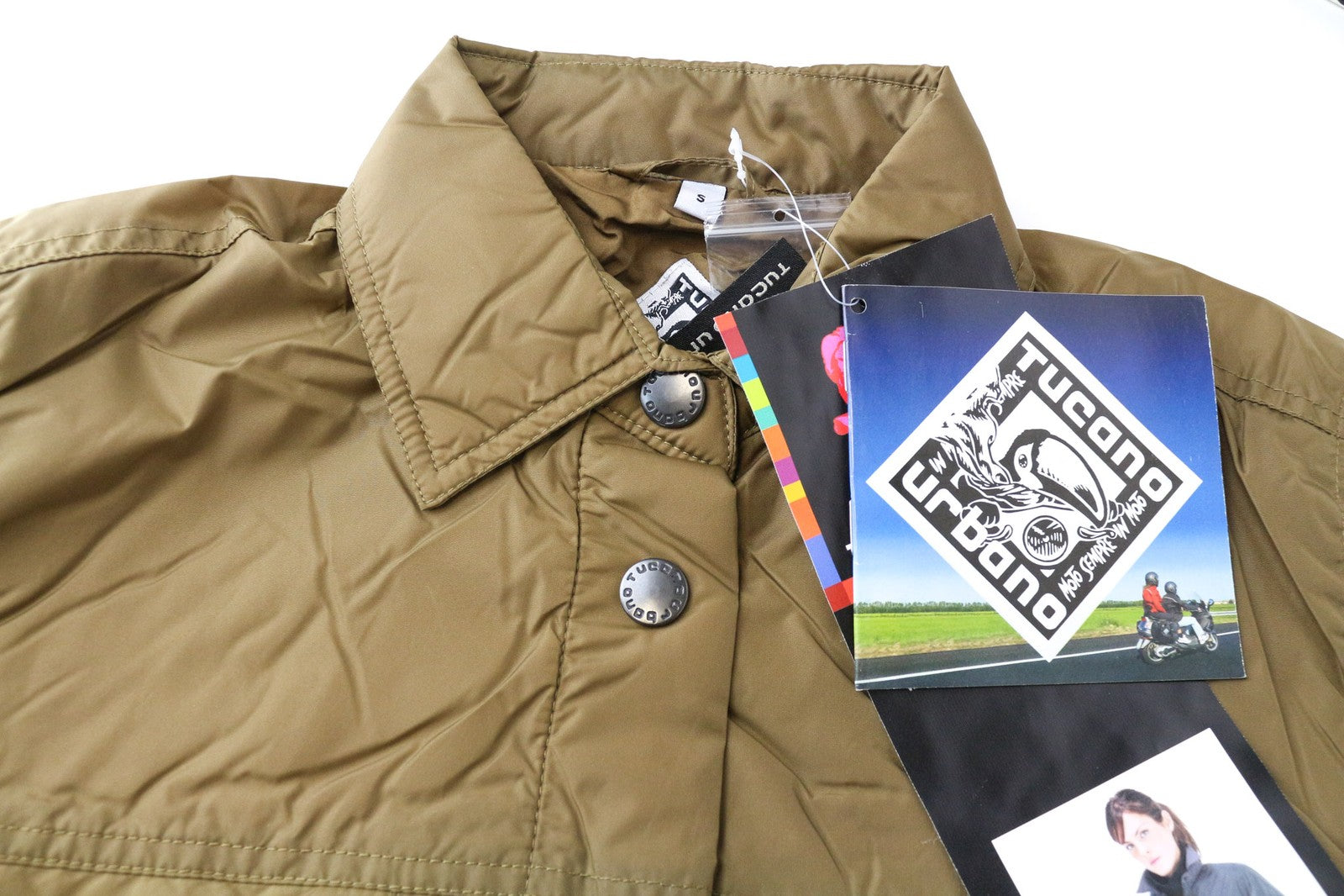 TUCANO URBANO Lori moteriška striukė S ruda, neperpučiama su apykakle ir motociklininko viršutiniais drabužiais 