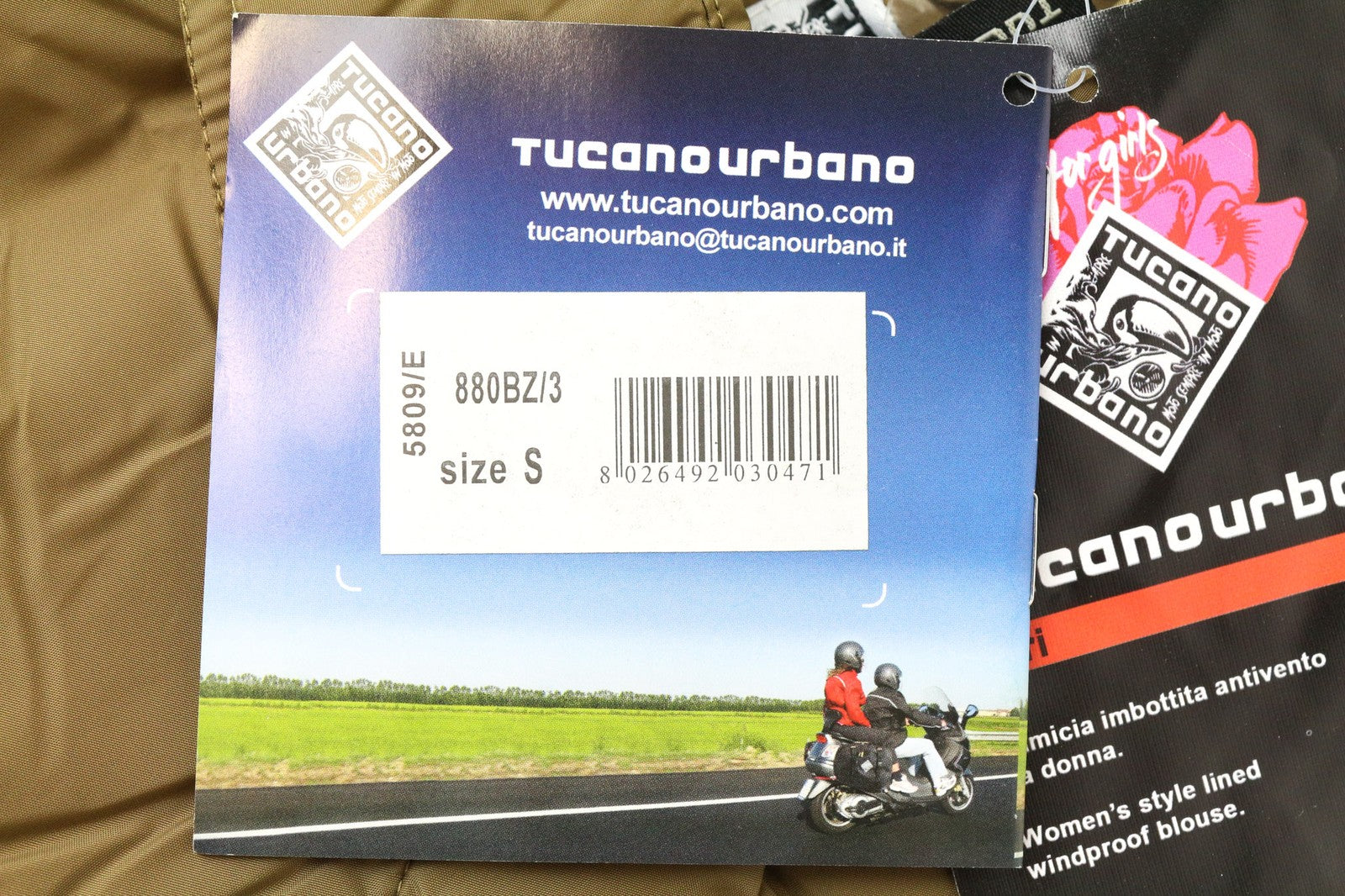 TUCANO URBANO Lori moteriška striukė S ruda, neperpučiama su apykakle ir motociklininko viršutiniais drabužiais 