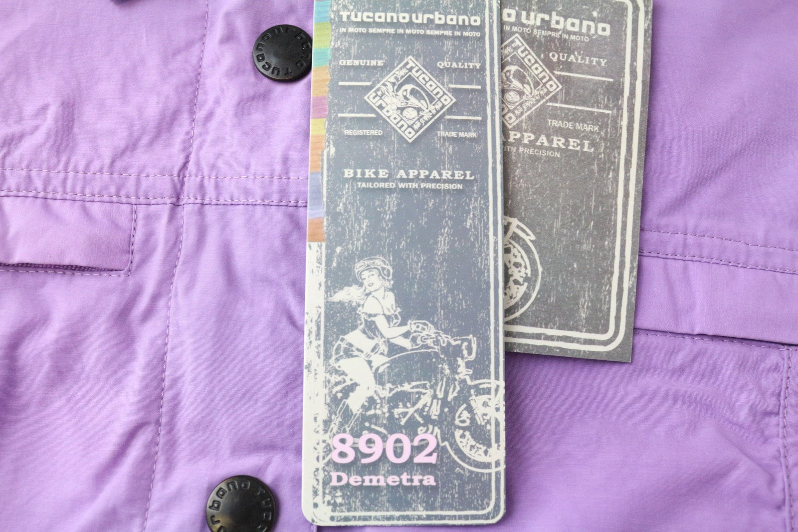 TUCANO URBANO Demetra moteriška striukė IT42 violetinė medvilnės mišinio neperpučiama 