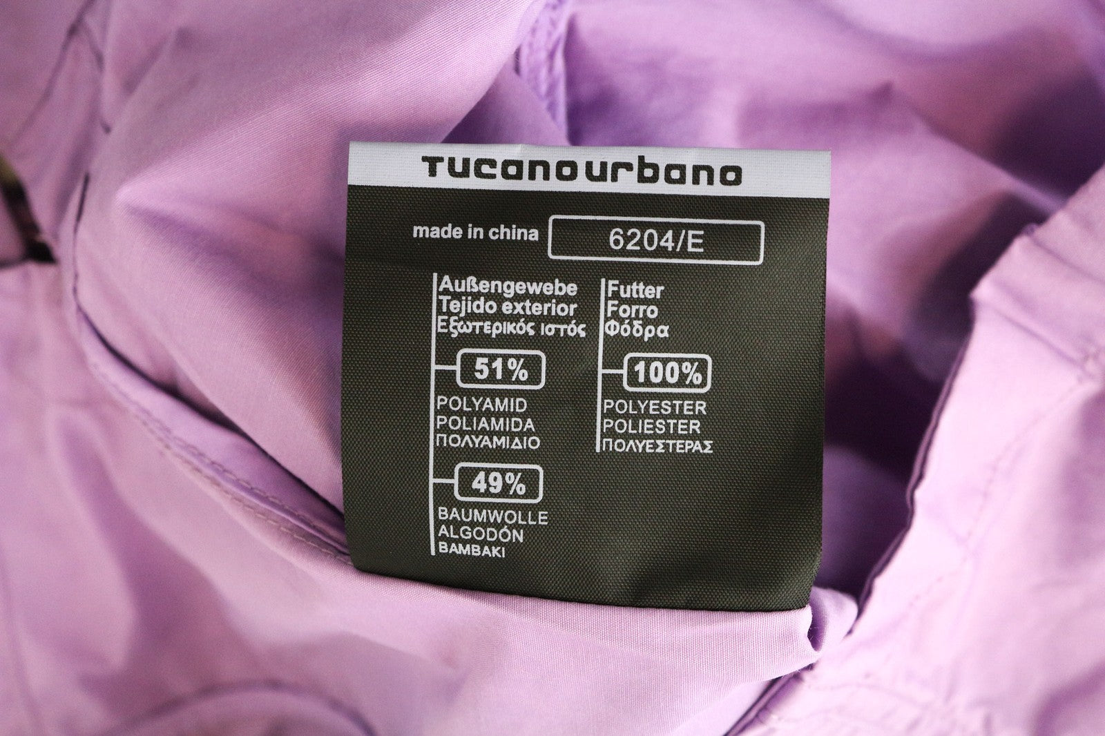 TUCANO URBANO Demetra moteriška striukė IT42 violetinė medvilnės mišinio neperpučiama 