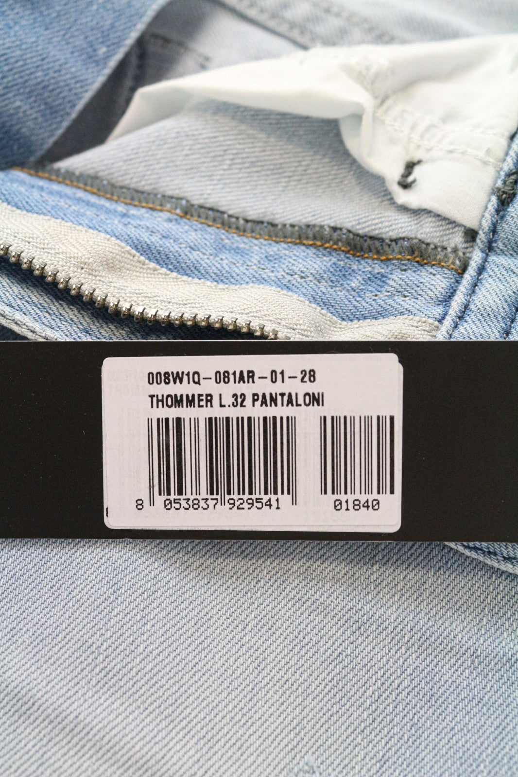 DIESEL Thommer 081AR Men's Jeans W28/L32 Slim Skinny Blue Stretch Denim