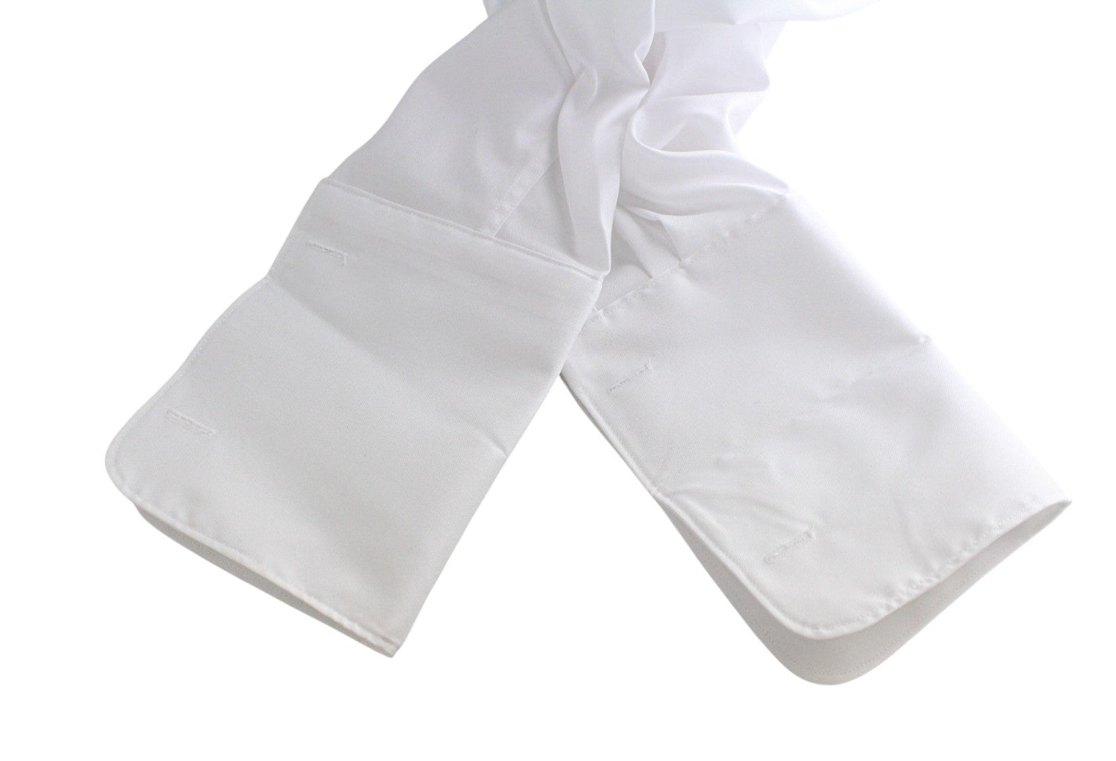 SUITSUPPLY Men's Formal Shirt 47 White Slim Traveller Cotton Button-Up