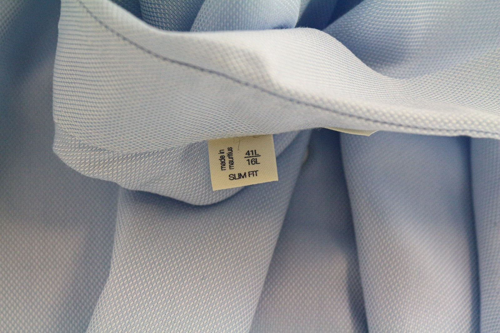 SUITSUPPLY Men's Formal Shirt 41L/16L Light Blue Slim Cutaway Pure Cotton