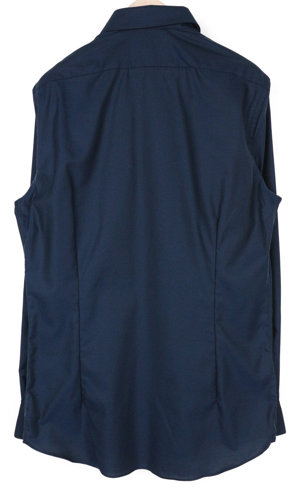 SUITSUPPLY vyriški formalūs marškinėliai, 43 l, tamsiai mėlyni melanžo spalvos, ypač ploni, keliautojams 