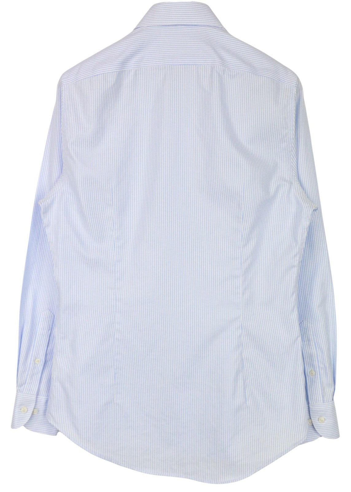 SUITSUPPLY Men's Formal Shirt 40/15 3/4 Blue Extra Slim Pure Cotton Striped