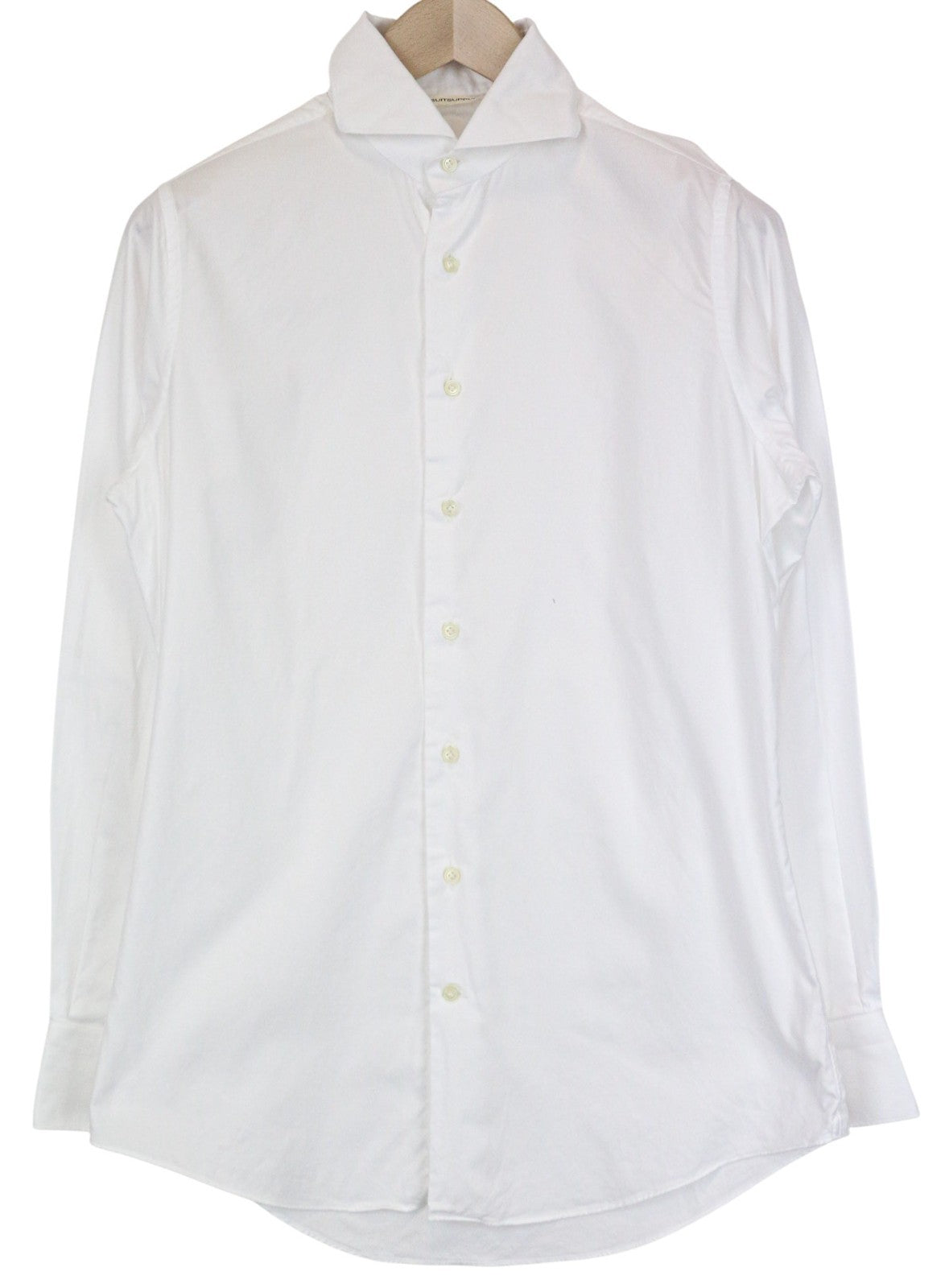 SUITSUPPLY Men's Formal Shirt ~2XS White Extra Slim Pure Cotton Classic