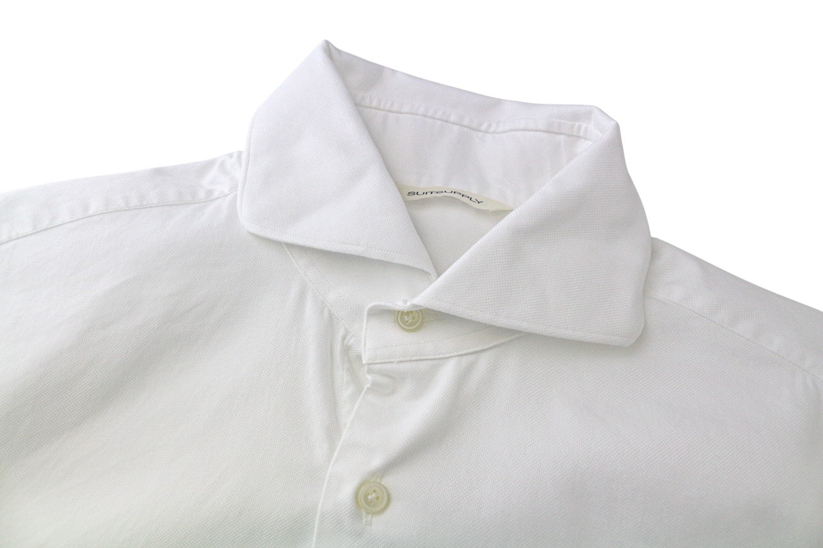 SUITSUPPLY Men's Formal Shirt ~2XS White Extra Slim Pure Cotton Classic