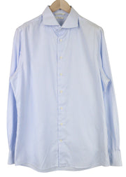 SUITSUPPLY Traveller Men's Formal Shirt 43/17 Extra Slim Blue Cotton