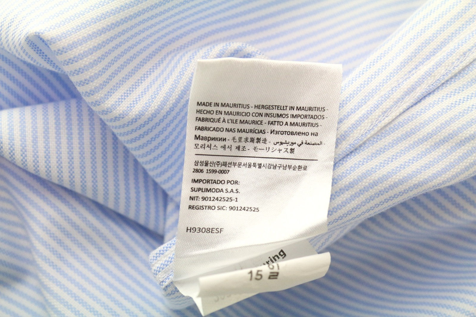 SUITSUPPLY Traveller Men's Formal Shirt 43/17 Extra Slim Blue Cotton