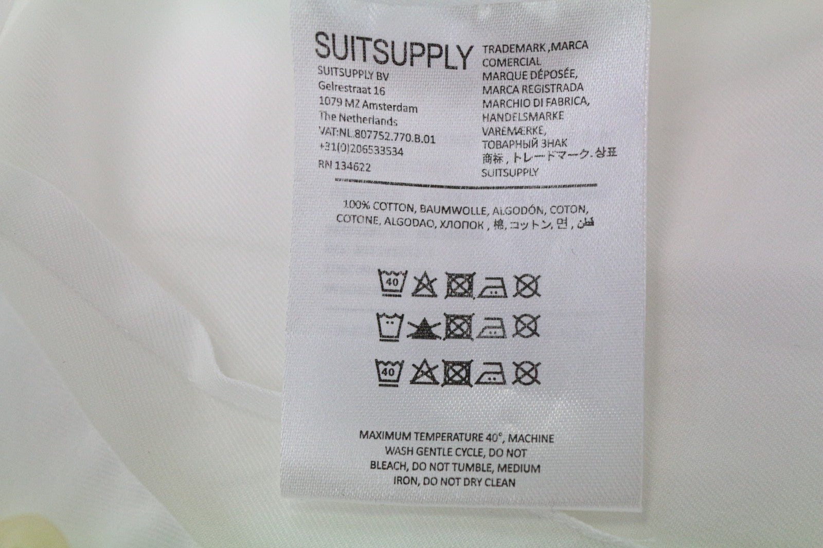 SUITSUPPLY vyriški formalūs marškinėliai, 39L/15 1/2L, balti, ypač ploni, egiptietiškos medvilnės 