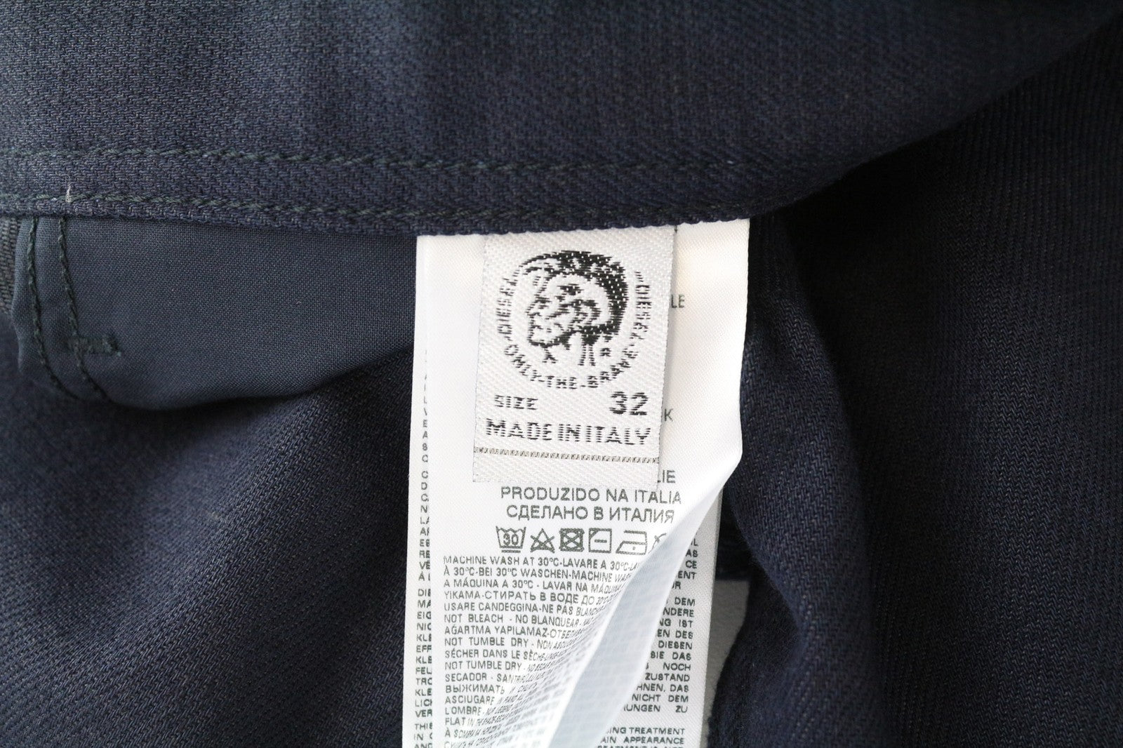 DIESEL Dagh-XP 084ZF Men's Relaxed Straight Jeans W32/L32 Blue Pure Cotton