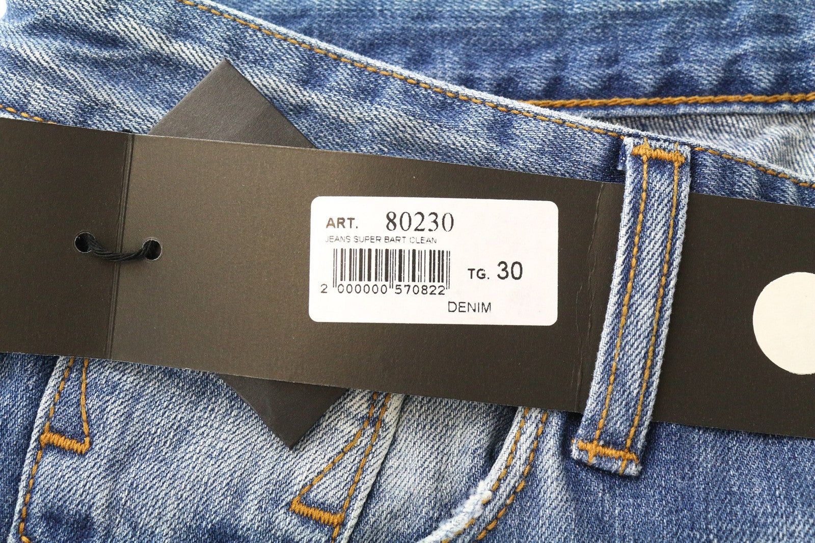 TAKESHY KUROSAWA Men's Slim Jeans W30 Blue Pure Cotton Button Fly Distressed