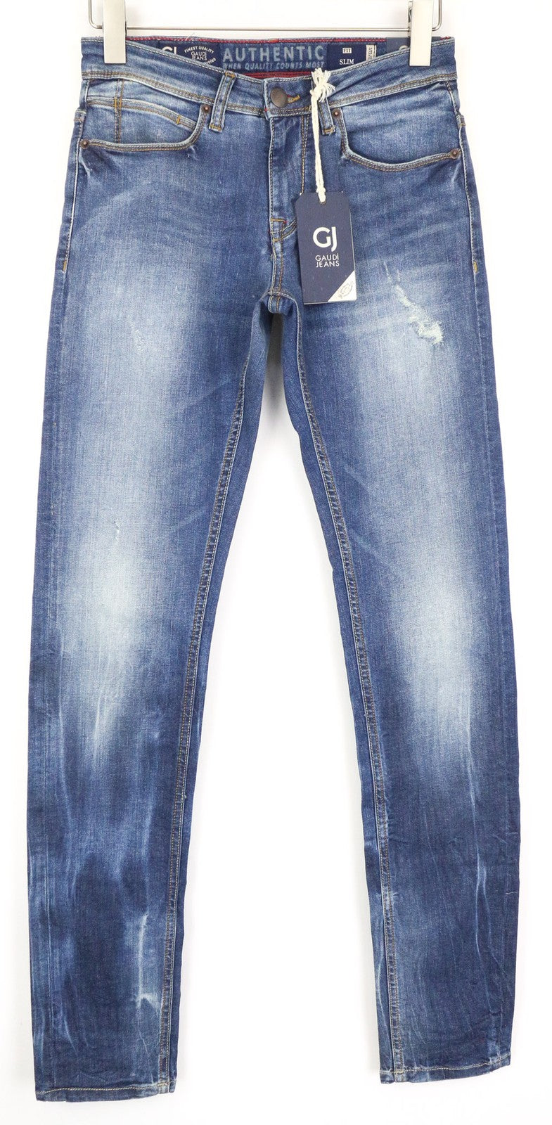 GAUDI JEANS Martin Men's Slim Fit Jeans W29 Cotton Stretch Distressed Wash