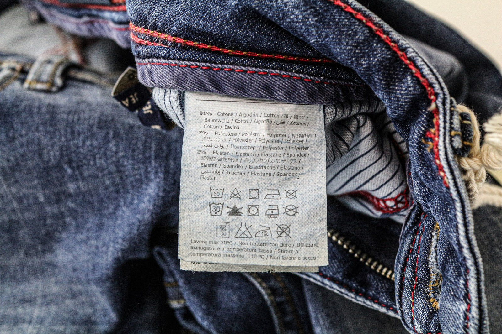 GAUDI JEANS Martin Men's Slim Fit Jeans W29 Cotton Stretch Distressed Wash