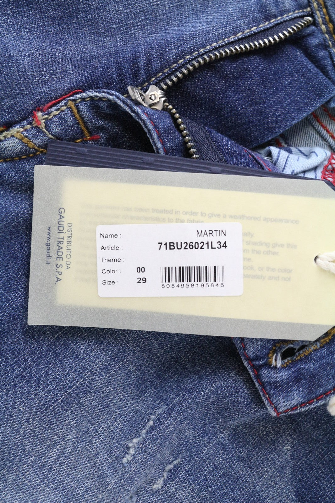 GAUDI JEANS Martin Men's Slim Washed Jeans W29 Stretch Cotton 5-Pocket Style