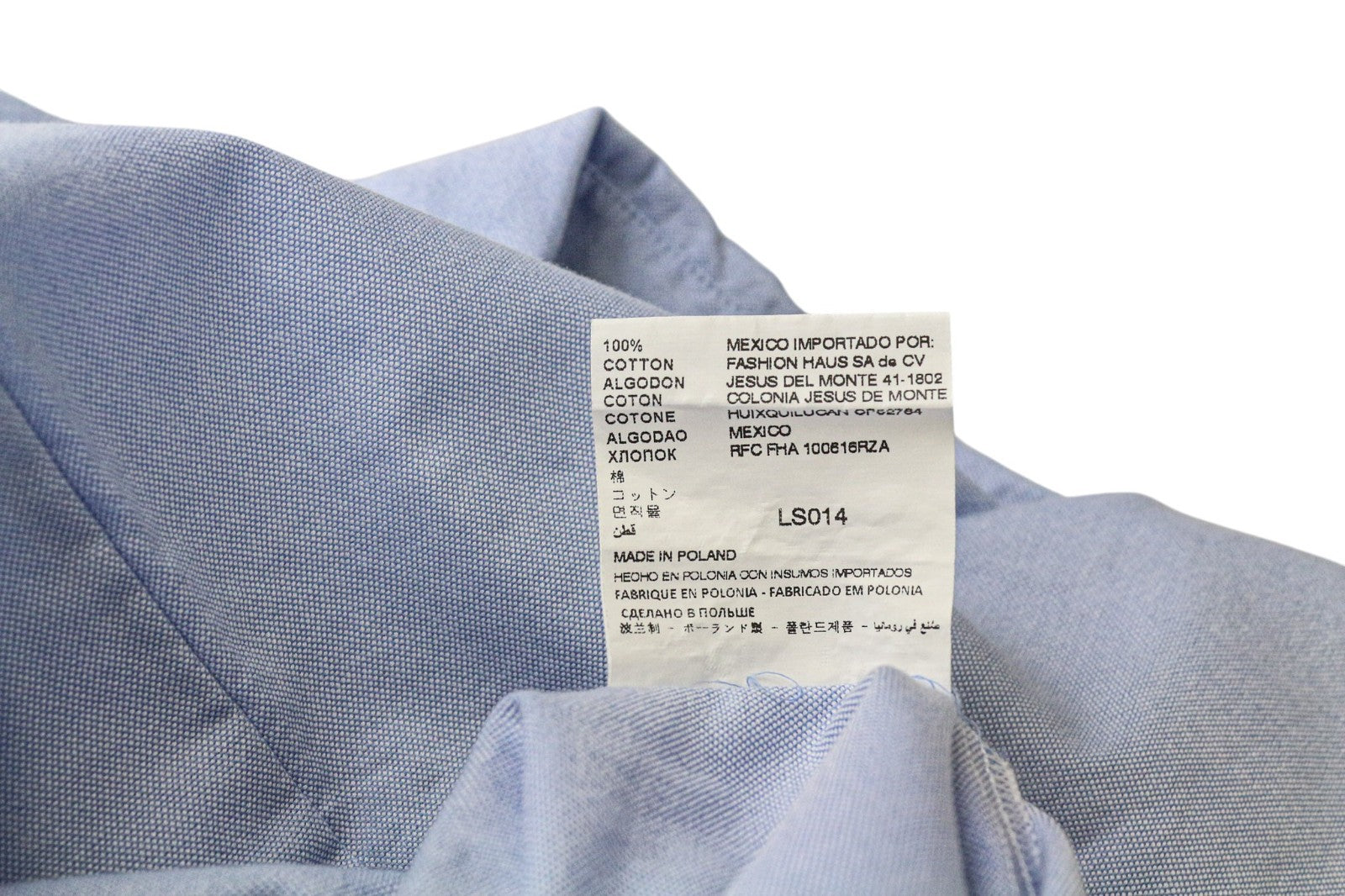 SUISTUDIO moteriški 34R mėlyni grynos medvilnės klasikiniai marškiniai ilgomis rankovėmis su sagomis 