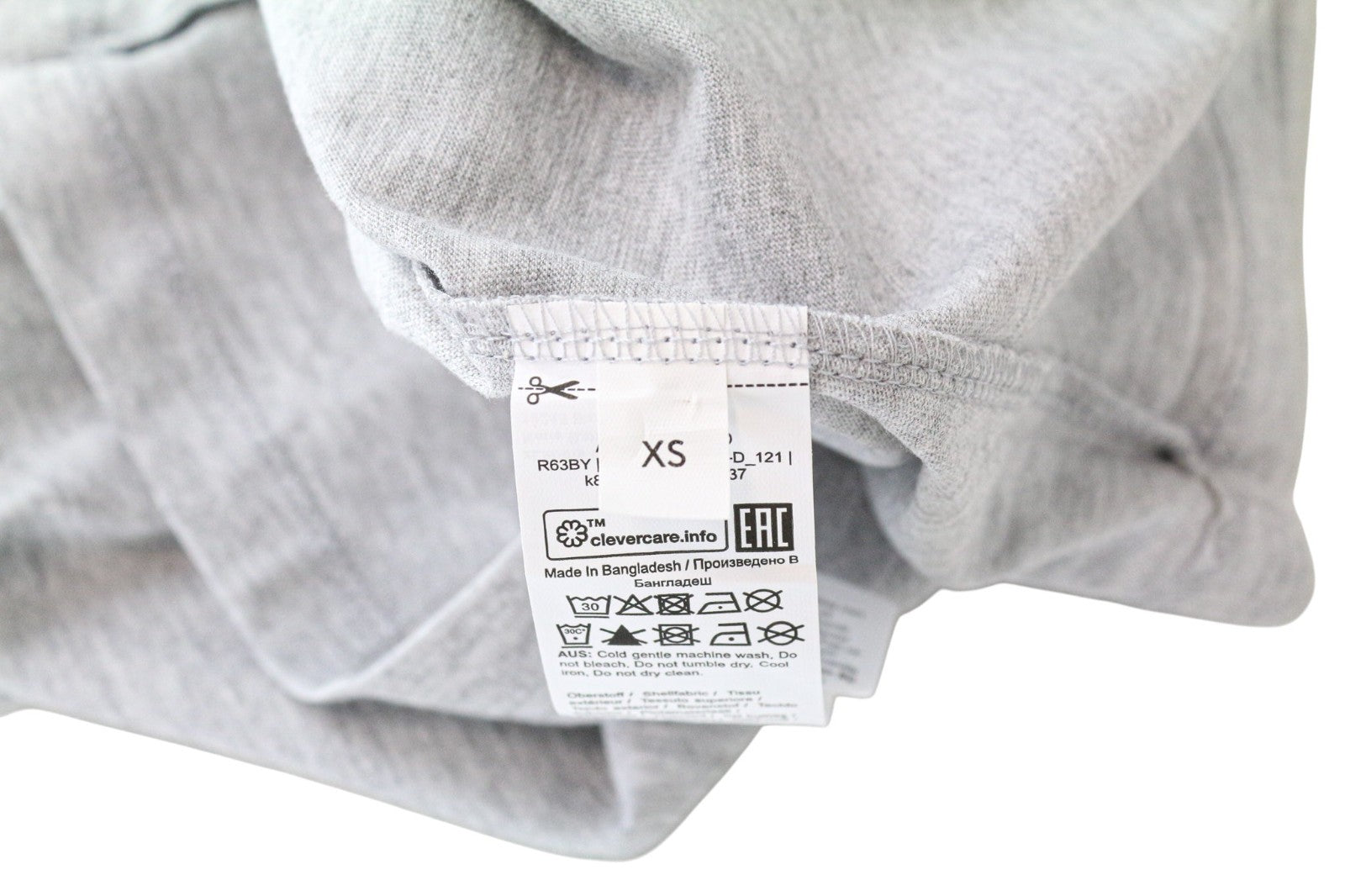 ANNA FIELD moteriški XS dydžio pilki medvilnės mišinio marškinėliai trumpomis rankovėmis su megztiniu 