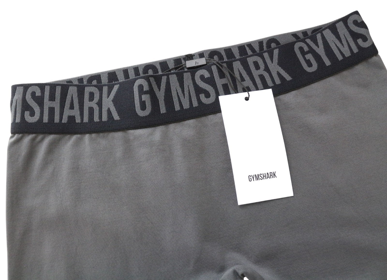 GYMSHARK Women's S Grey Stretch Pull-On Activewear Leggings with Logo