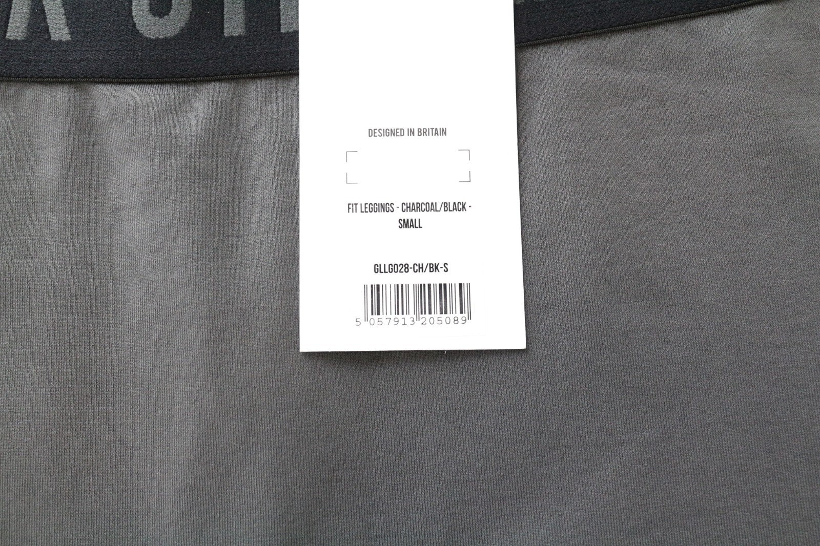 GYMSHARK Women's S Grey Stretch Pull-On Activewear Leggings with Logo