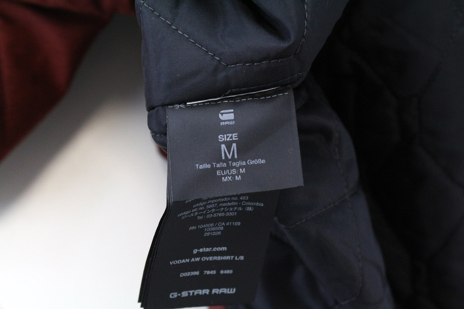 G-STAR RAW vyriška M dydžio ruda medvilninė striukė su apykakle ir vienaeiliu logotipu 